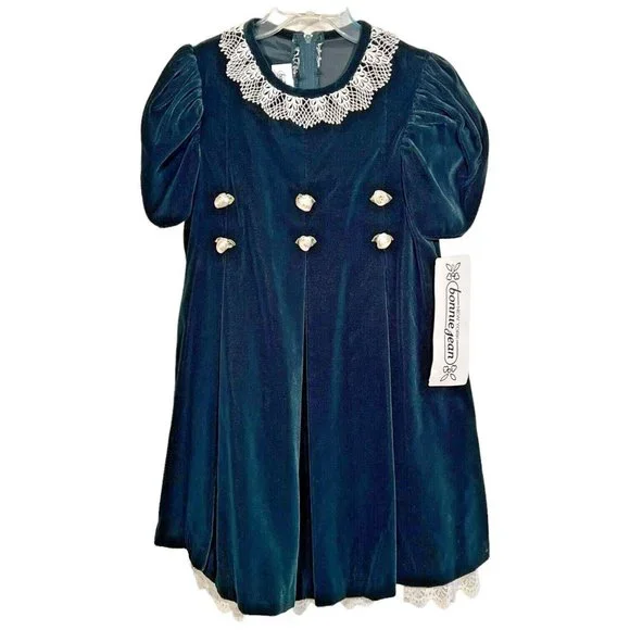 bonnie jean green christmas dress Jackie Floral Print Fit & Flare Mini Dress main image 0